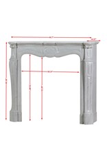 Maison Leon Van den Bogaert Auténtica Chimenea Parisina de Estilo Pompadour del Siglo XIX en Mármol Blanco