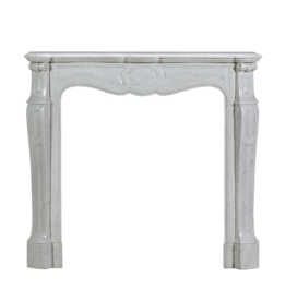 Parisian Pompadour White Marble Fireplace | 19th Century