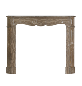 Maison Leon Van den Bogaert Parisian Pompadour Fireplace in Caramel Veined Marble