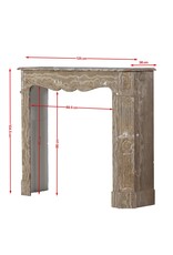 Maison Leon Van den Bogaert Pariser Pompadour Kamin aus Karamellfarbenem Adermarmor