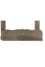 Maison Leon Van den Bogaert Authentic Parisian Pompadour Fireplace Surround in Veined Caramel Marble – Elegant Antique Chimney Piece