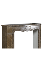 Maison Leon Van den Bogaert Authentic Parisian Pompadour Fireplace Surround in Veined Caramel Marble – Elegant Antique Chimney Piece