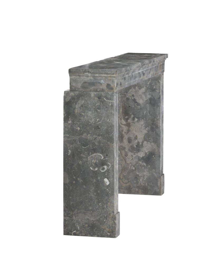 Maison Leon Van den Bogaert Authentic Antique Fireplace Surround in Fossil Stone with Oxidated Surface – Timeless Architectural Mantel