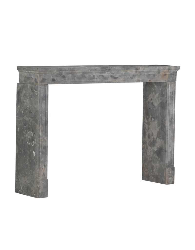 Maison Leon Van den Bogaert Authentic Antique Fireplace Surround in Fossil Stone with Oxidated Surface – Timeless Architectural Mantel
