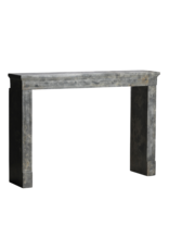 Maison Leon Van den Bogaert Authentic Antique Fireplace Surround in Fossil Stone with Oxidated Surface – Timeless Architectural Mantel