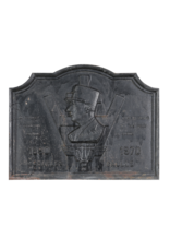 Maison Leon Van den Bogaert Monumental Cast Iron Fireplace Plate Honouring Charles de Gaulle (1890–1970) – France Libre Commemorative Plaque
