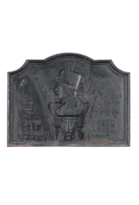 Maison Leon Van den Bogaert Monumentale Gusseisen  Kaminplatte zu Ehren von Charles de Gaulle (1890–1970) – France Libre Gedenkplatte