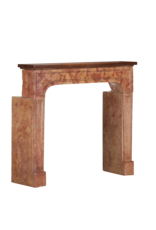 Maison Leon Van den Bogaert Chimenea auténtica de finales del siglo XVII en mármol Rosa de Borgoña con repisa de nogal macizo – Pieza arquitectónica francesa minimalista