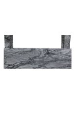 Maison Leon Van den Bogaert Classic French 19th Century Apartment Fireplace Surround in Rare Italian Bleu Fleuri Marble (Bardiglio Fiorito) – Minimal Sculptural Design