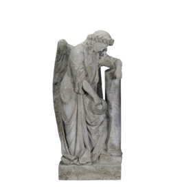 19th Century Mourning Angel Tomb Guardian Sculpture