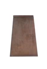 Eisensockel – skulpturaler pyramiden-/obelisken-Sockel mit warmer rostpatina für Skulptur, Vase oder Kunstobjekt