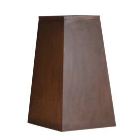 Iron Obelisk Pedestal with Rust Patina