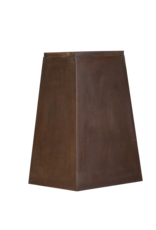 Iron Pedestal – Sculptural Tapered Pyramid/Obelisk Plinth with Warm Natural Rust Patina for Sculpture, Vase or Art Object