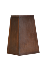 Iron Pedestal – Sculptural Tapered Pyramid/Obelisk Plinth with Warm Natural Rust Patina for Sculpture, Vase or Art Object