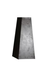 Iron Pedestal – Sculptural Tapered Pyramid/Obelisk Plinth with Warm Natural Rust Patina for Sculpture, Vase or Art Object