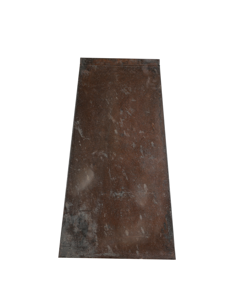 Rechteckige Eisensockel – Skulpturaler Pyramiden-/Obelisken-Pedestal mit warmer Rostpatina für Skulptur, Vase oder Kunstobjekt