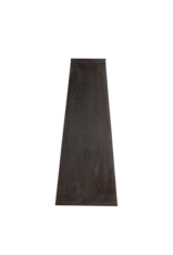 Rechthoekige Ijzeren sokkel – Sculpturale pyramide/obelisk pedestal met warme roestpatina voor beeld, vaas of kunstobject