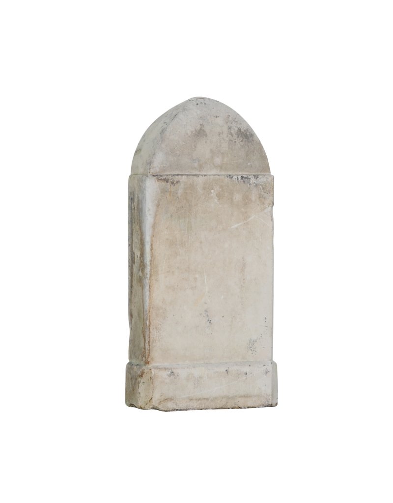 Authentic 19th Century Gothic Revival Limestone Wall Fountain Backplate / Neo-Gothic Pointed Arch Architectural Wall Panel – Antique Garden & Courtyard Feature