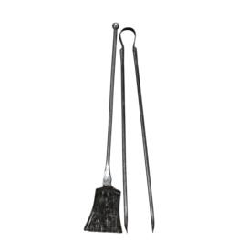 Maison Leon Van den Bogaert 17th Century Wrought Iron Fireplace Tool Set (2 pcs)