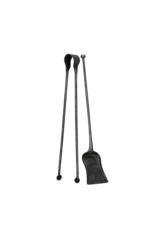 Maison Leon Van den Bogaert Zware 17e Eeuwse Haardgereedschappen in Handgesmeed Smeedijzer – Antieke Schep & Tang Set (68 cm)