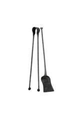 Outils de Cheminée Lourds du XVIIe Siècle en Fer Forgé – Pelle & Pince Anciennes (68 cm)