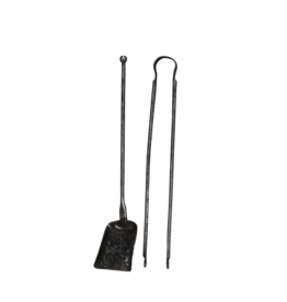 Servant de Cheminée XVIIe (Fer Forgé, 2 Pièces)