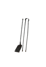 Maison Leon Van den Bogaert Authentic 17th Century Wrought Iron Fireplace Tool Set (2 Pieces) – Antique Shovel & Tongs with Aged Patina