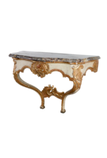 Maison Leon Van den Bogaert Seltene Kleine Französische Wandkonsole im Régence-Stil, 18. Jahrhundert – Sarancolin-Marmorplatte