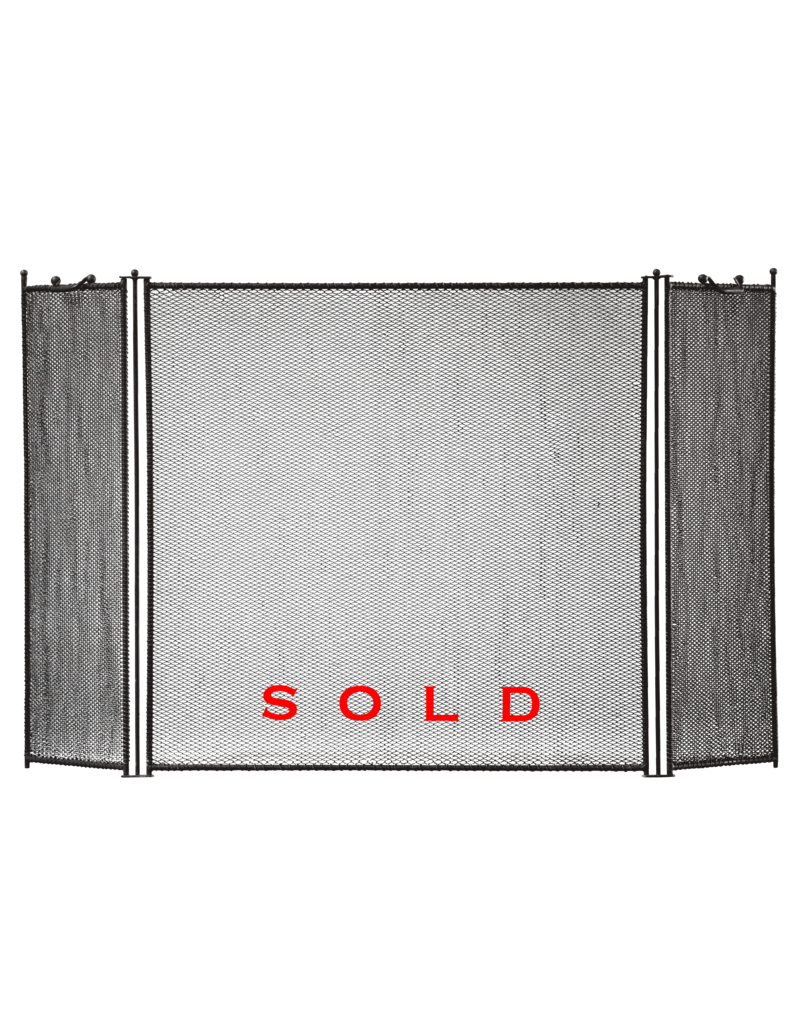 Écran De Cheminée Avec Patine  Noir