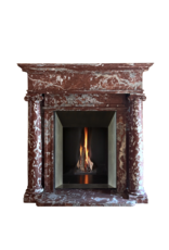 Stattlicher Herrenhauskamin Aus Marmor