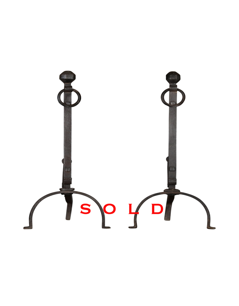 Herramientas de chimenea de hierro forjado rústico francés