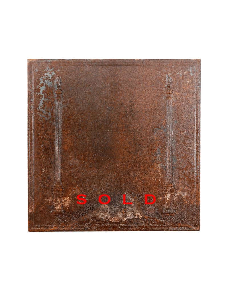 Placa De Chimenea Estilo Luis Xvi En Hierro Fundido