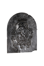 Maison Leon Van den Bogaert Auténtica Placa de Chimenea en Hierro Fundido Pulido – Siglo XVI – Escudo Nobiliario con Caballo Pura Sangre y Estrellas (94 Kg) | Placa Trasera / Decoración de Pared de Lujo