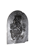 Maison Leon Van den Bogaert Authentic 16th Century Polished Cast-Iron Fireback – Noble Family Crest with Thoroughbred Horse & Stars (94 Kg) | Luxury Fireplace Backplate / Wall Decor