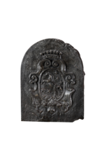 Maison Leon Van den Bogaert Authentic 16th Century Polished Cast-Iron Fireback – Noble Family Crest with Thoroughbred Horse & Stars (94 Kg) | Luxury Fireplace Backplate / Wall Decor