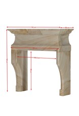 Manteau de Cheminée Français en Pierre Louis XIV (XXe Siècle) – Design Sculptural Minimal pour un Art de Vivre Luxueux | Élément Authentique