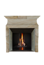 Maison Leon Van den Bogaert Antique Fireplaces & Vintage Architectural Elements Classic French Louis XIV Limestone Fireplace Mantel (20th Century) – Sculptural Minimal Design for Luxury Living | Authentic Chimney Piece