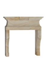 Classic French Louis XIV Limestone Fireplace Mantel (20th Century) – Sculptural Minimal Design for Luxury Living | Authentic Chimney Piece