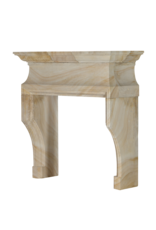 Maison Leon Van den Bogaert Antique Fireplaces & Vintage Architectural Elements Classic French Louis XIV Limestone Fireplace Mantel (20th Century) – Sculptural Minimal Design for Luxury Living | Authentic Chimney Piece