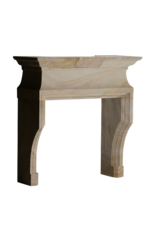 Klassieke Franse Louis XIV Kalkstenen Schouwmantel (20e Eeuw) – Sculpturaal Minimal Design voor Luxueus Wonen | Authentieke Schouw