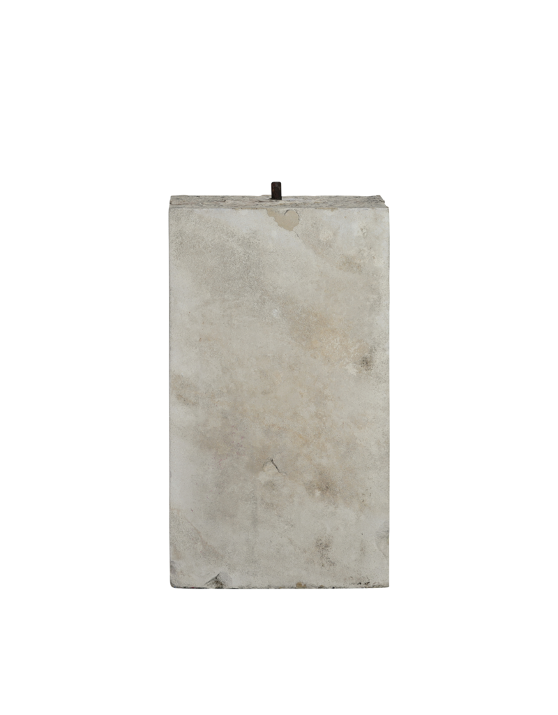 Maison Leon Van den Bogaert Authentic 19th Century French Limestone Kubus Pedestal – Sculptural Architectural Block for Interior & Garden Display