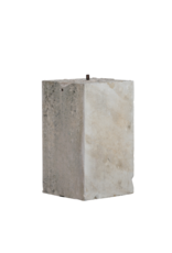 Maison Leon Van den Bogaert Authentic 19th Century French Limestone Kubus Pedestal – Sculptural Architectural Block for Interior & Garden Display