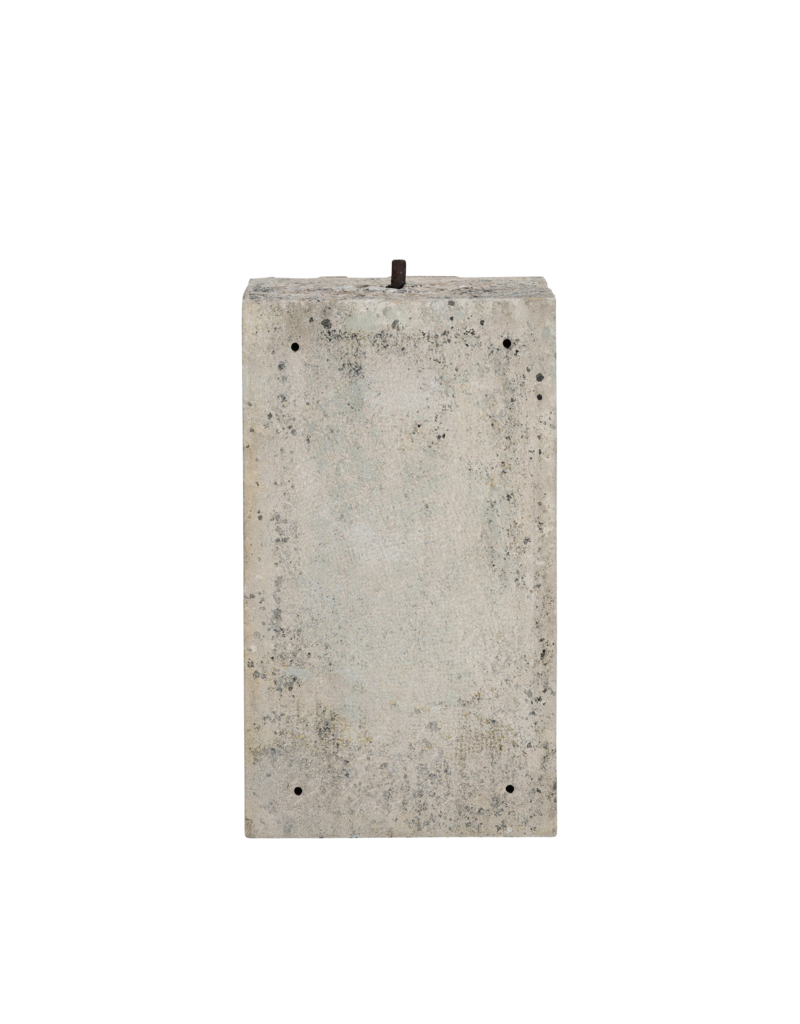 Maison Leon Van den Bogaert Authentic 19th Century French Limestone Kubus Pedestal – Sculptural Architectural Block for Interior & Garden Display