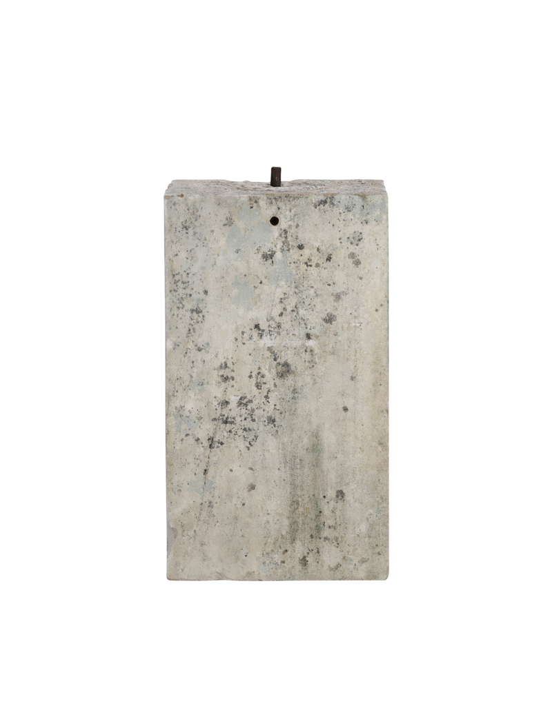 Maison Leon Van den Bogaert Authentic 19th Century French Limestone Kubus Pedestal – Sculptural Architectural Block for Interior & Garden Display