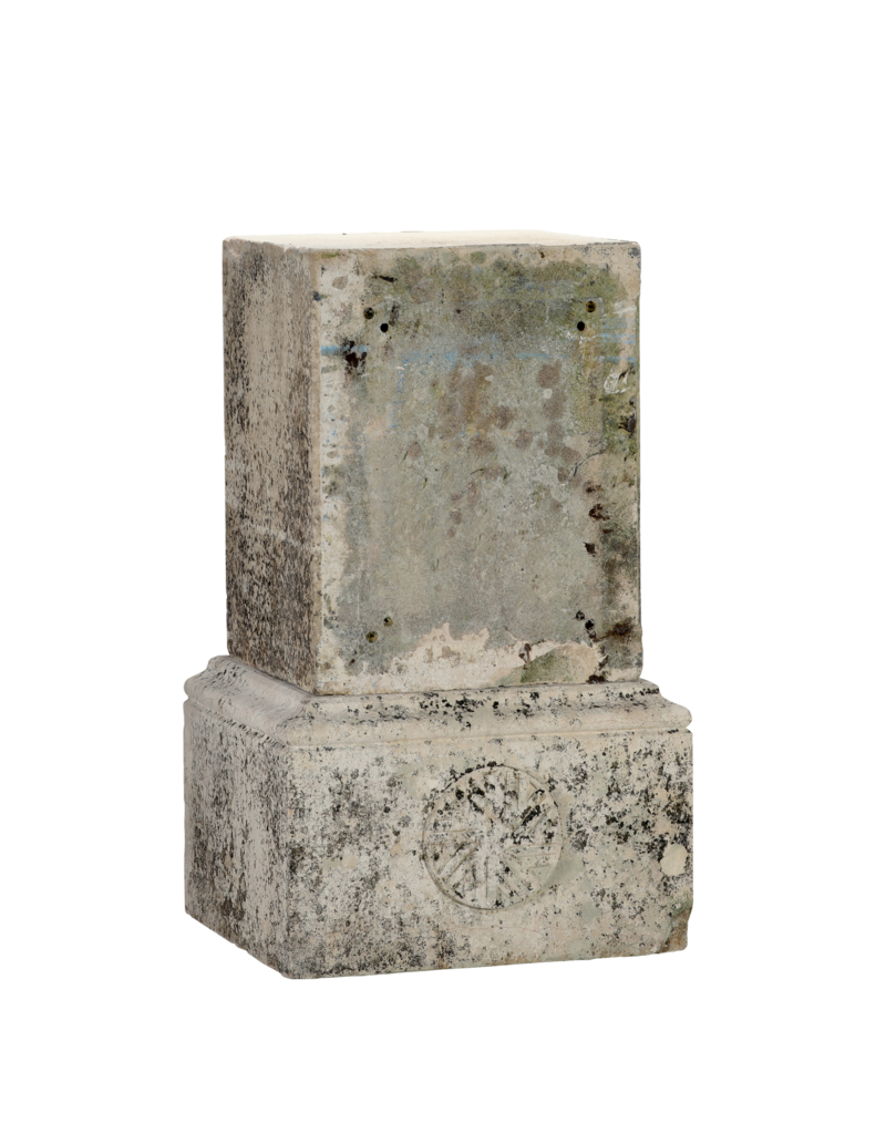 Maison Leon Van den Bogaert Authentic 19th Century French Limestone Pedestal with Sculptural Base – Antique Architectural Element for Interior & Garden Display