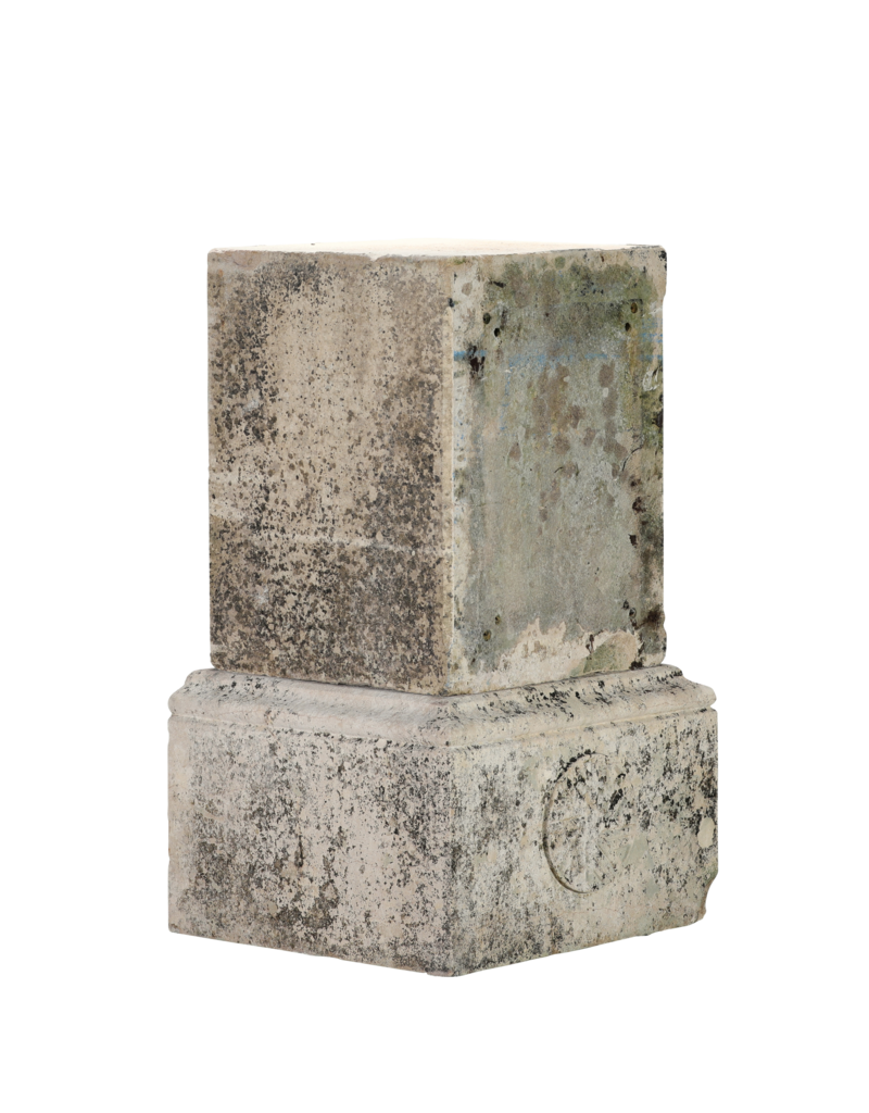 Maison Leon Van den Bogaert Authentic 19th Century French Limestone Pedestal with Sculptural Base – Antique Architectural Element for Interior & Garden Display