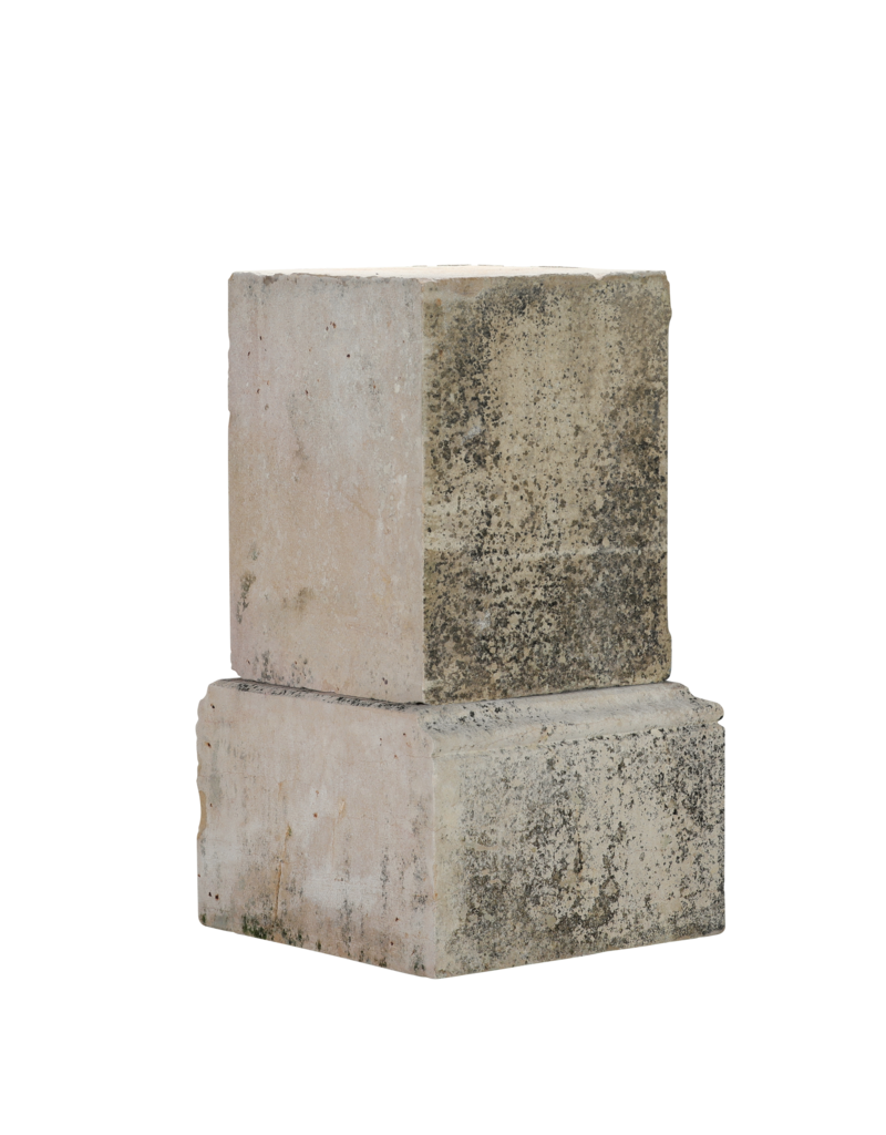 Maison Leon Van den Bogaert Authentic 19th Century French Limestone Pedestal with Sculptural Base – Antique Architectural Element for Interior & Garden Display