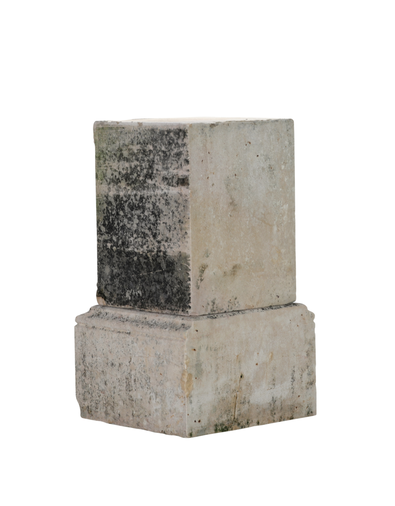 Maison Leon Van den Bogaert Authentic 19th Century French Limestone Pedestal with Sculptural Base – Antique Architectural Element for Interior & Garden Display