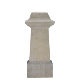 19th Century French Limestone Pedestal with Obelisk Centre