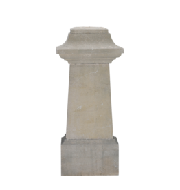 Maison Leon Van den Bogaert 19th Century French Limestone Pedestal with Obelisk Centre